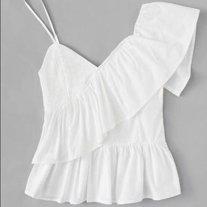 Ruffle Shoulder Top